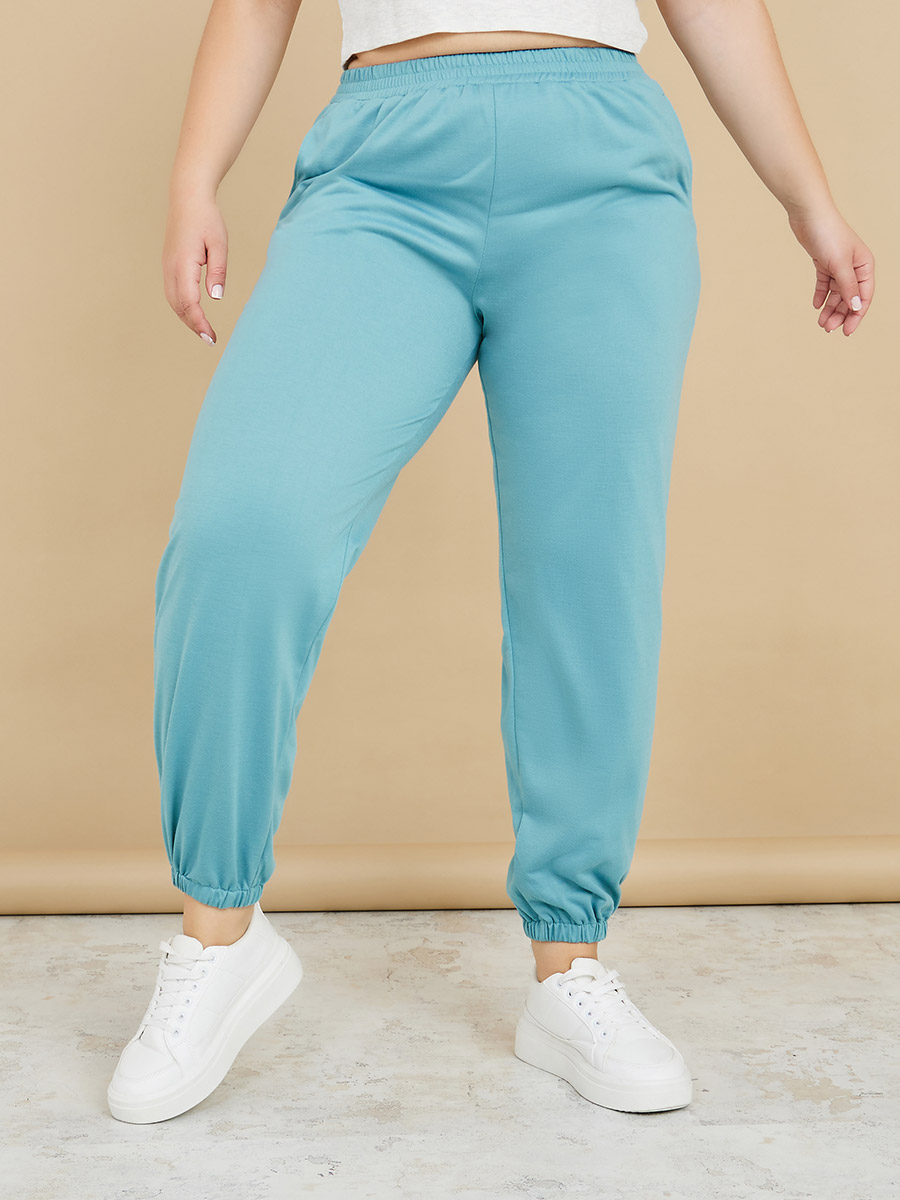 Plus High Waist Jogger with Side Pocket