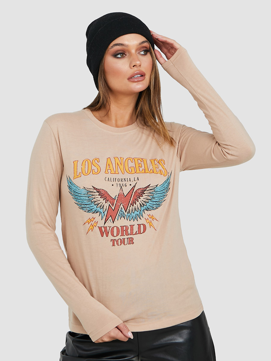 Long Sleeve Los Angeles Graphic Regular Fit T-Shirt