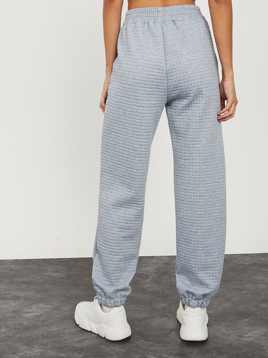  Womens High Waisted Waffle Knit Joggers Sweatpants