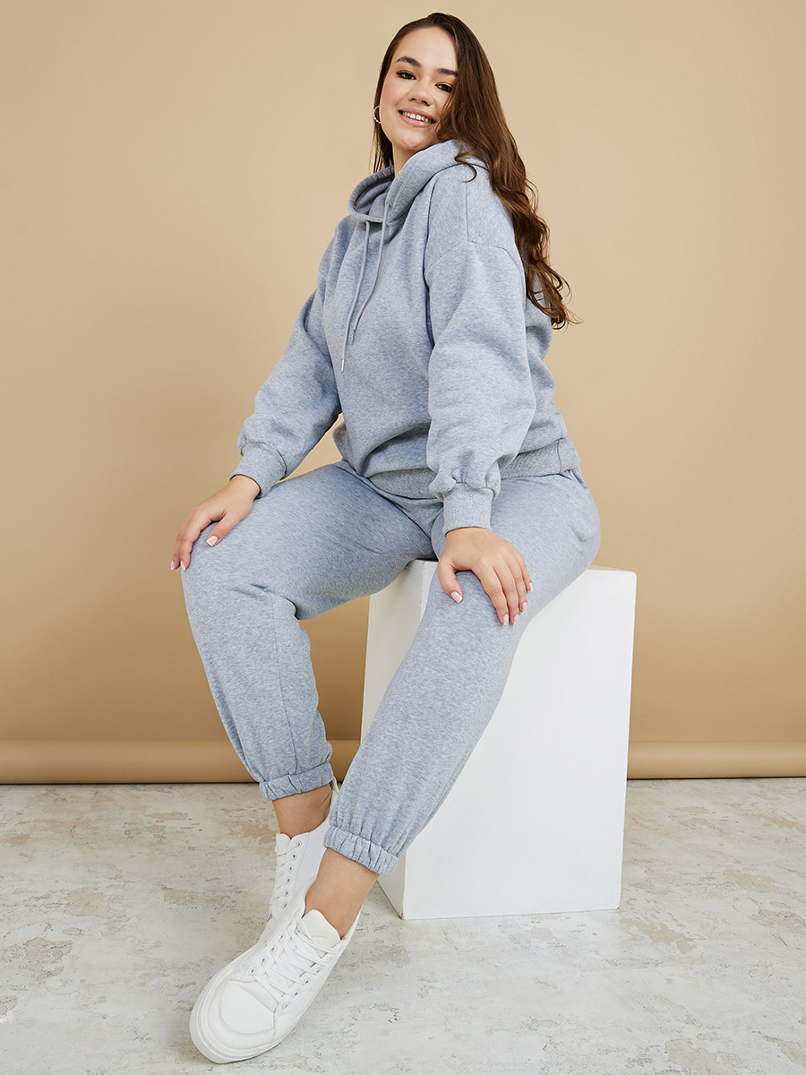 Grey Womens Hoodie And Jogger Set Oversized Hoodie Grey Hoodie And