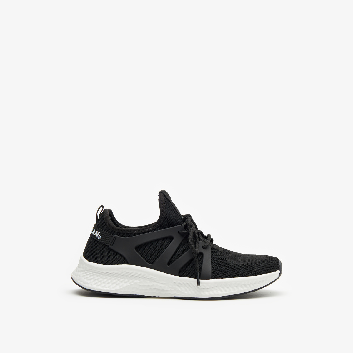 Pull Tab Detail Textured Low Top Running Shoes For Women at