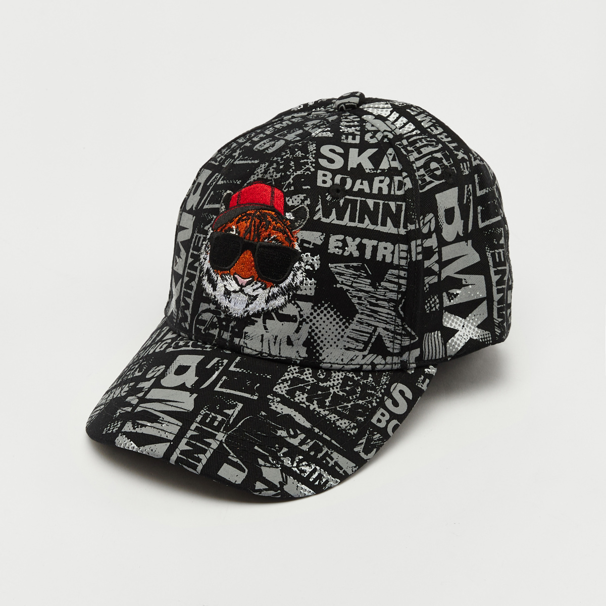 Slogan All Over Print Embroidered Baseball Cap | Styli