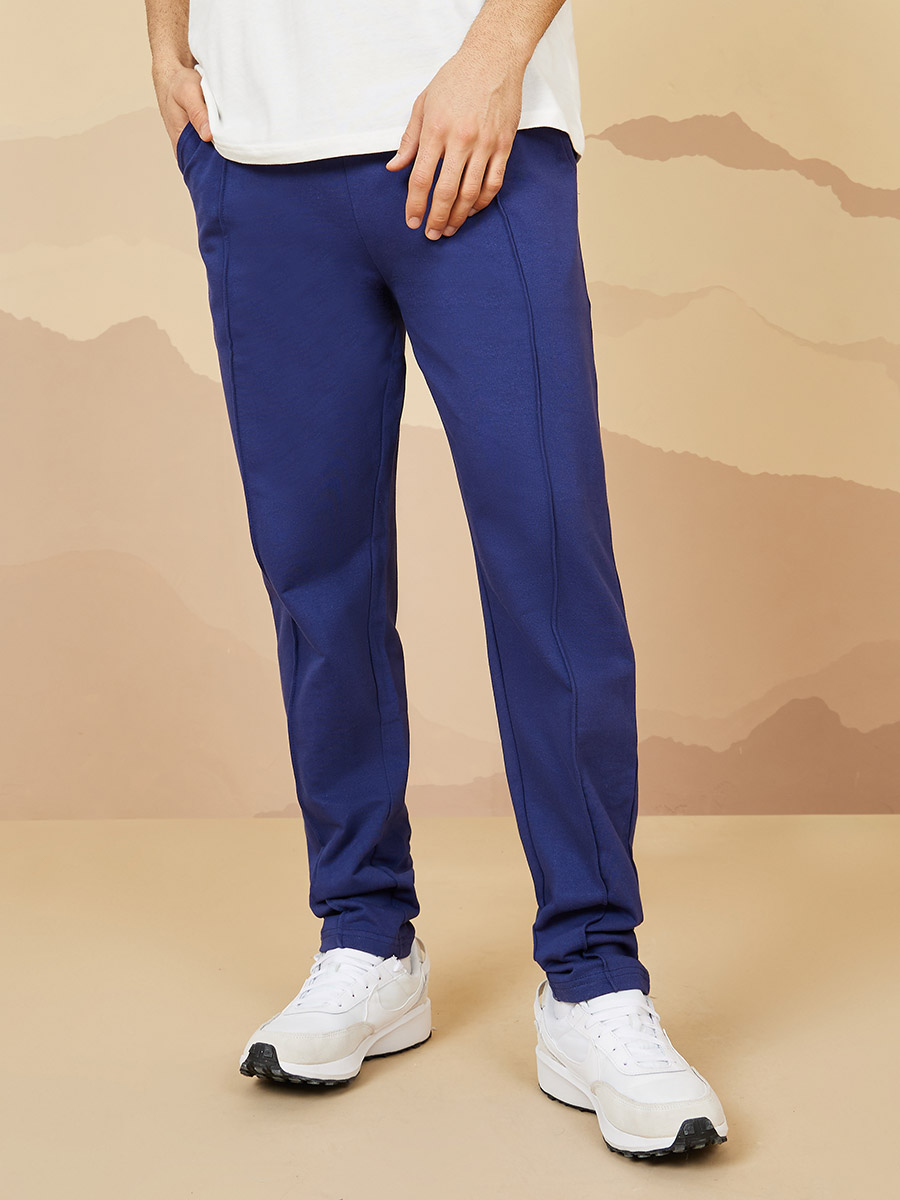 Pintuck Detail Slim Fit Jogger For Men at UAE Styli