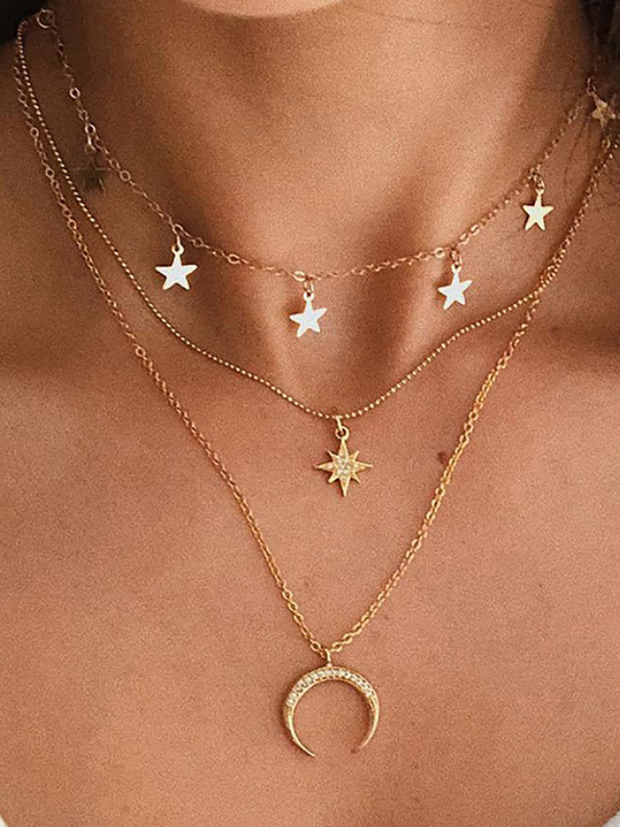 Moon and Star, Delicate Sterling Silver Crescent and Star, Tiny Gold Moon,  Gold Star, Layering Necklace, Rose Moon - Etsy | Fashion necklace diy,  Fashion necklace, Girly jewelry