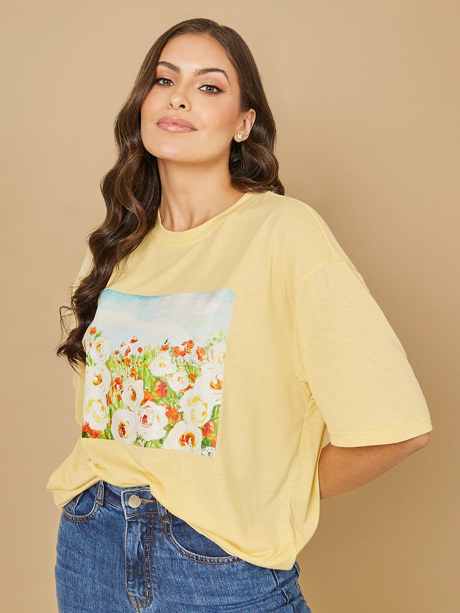 yellow longline t shirt