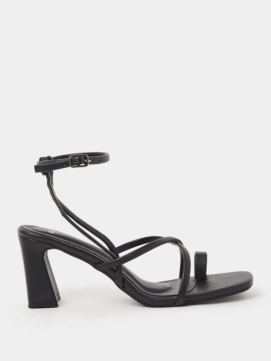 HEELED TOE POST SANDALS - Taupe Gray | ZARA Canada