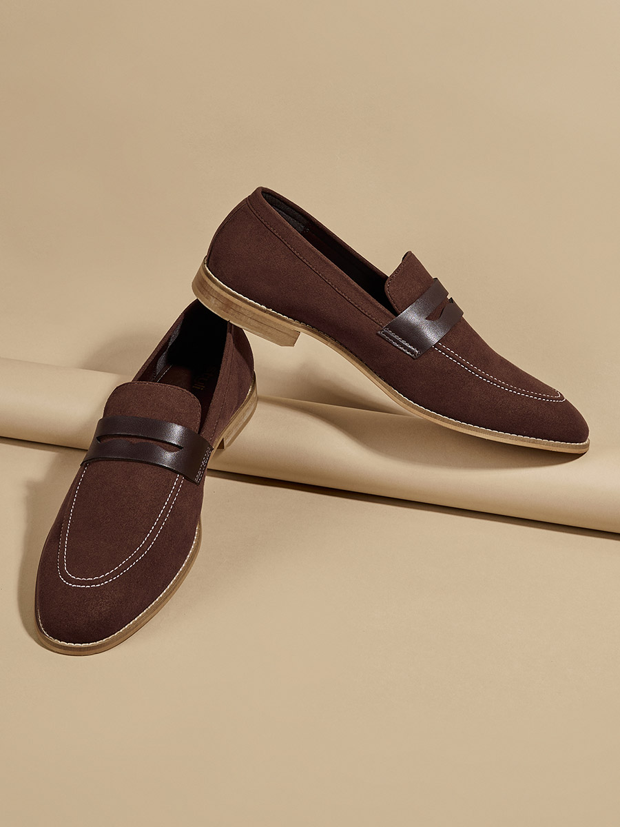 Faux Suede Slip On Loafers For Men at Saudi Styli