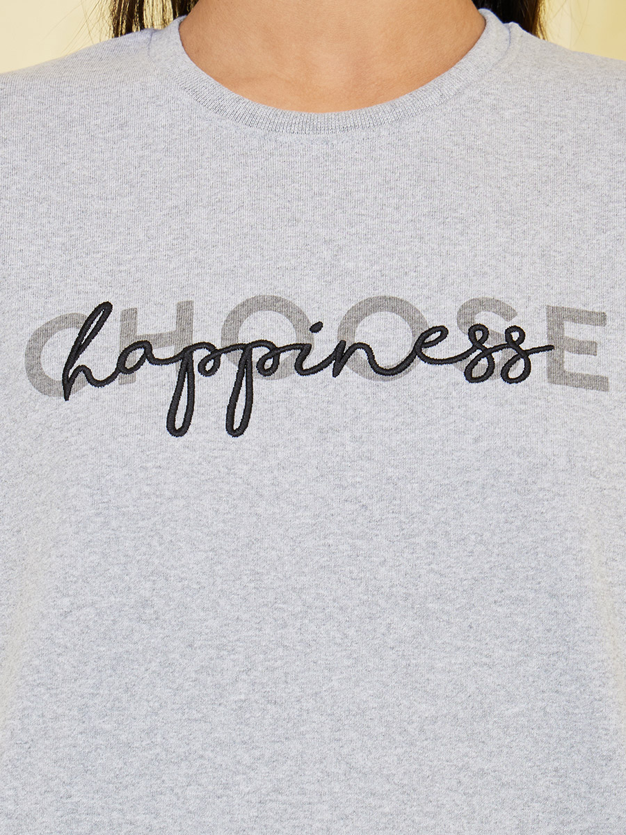 Happiness Embroidered Tee