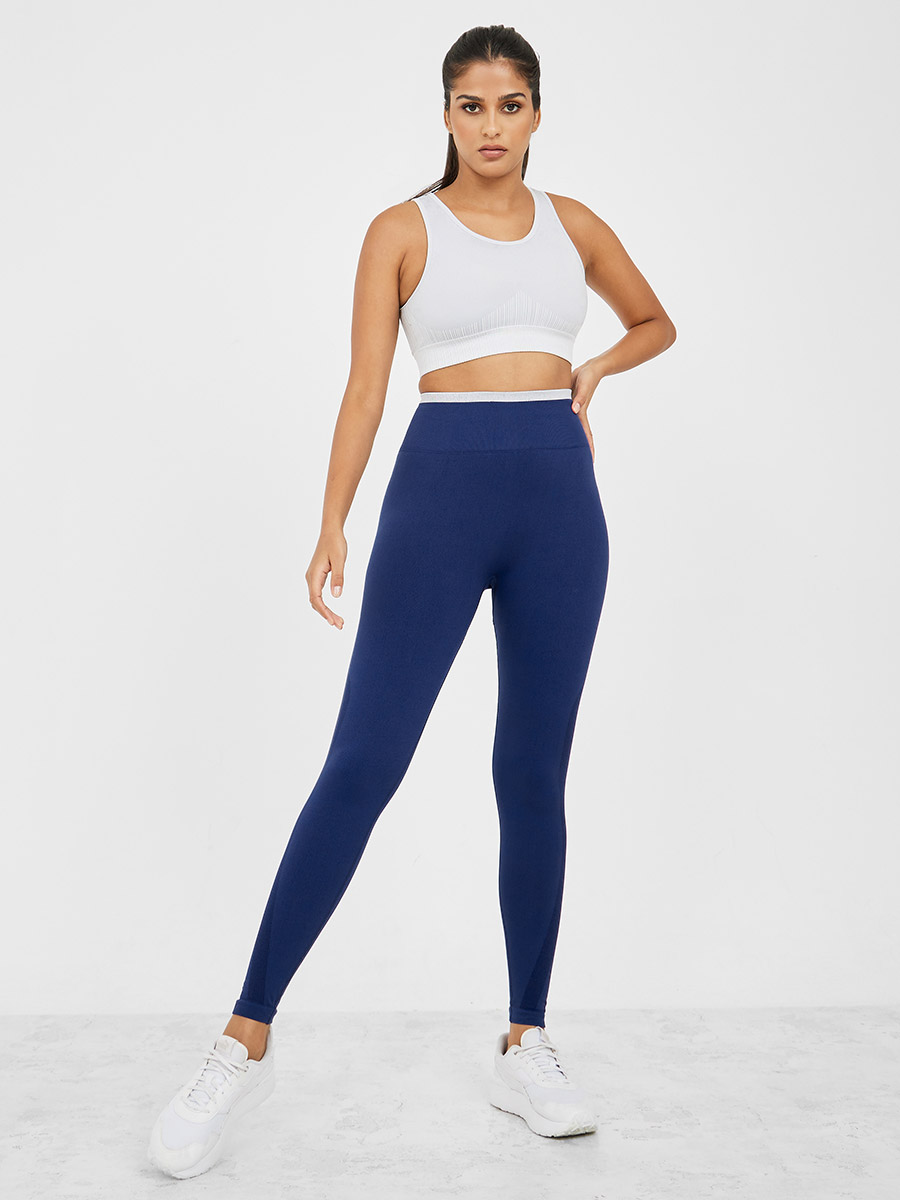 Solid High Waisted Tummy Control Leggings - Lizzy's Pink Boutique