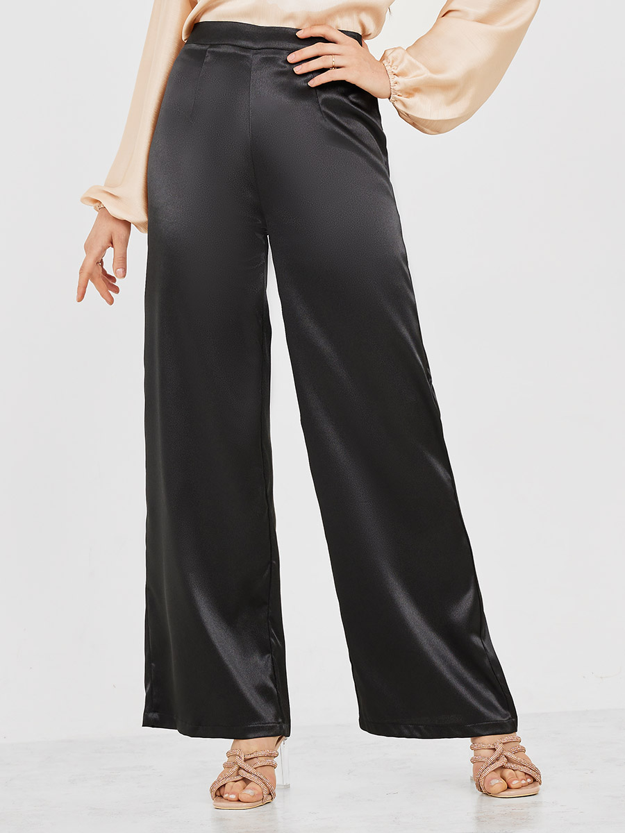 High Rise Straight Leg Trousers For Women at Kuwait Styli