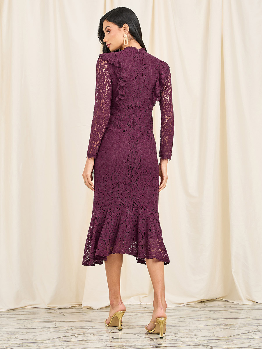 Back Lace Midi Shirt Dress - YouTube