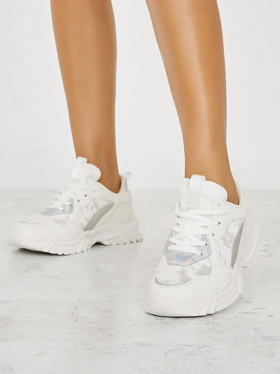 Catwalk Women's Holographic 2-Toned Sneakers White (4814A) : Amazon.in:  Shoes & Handbags
