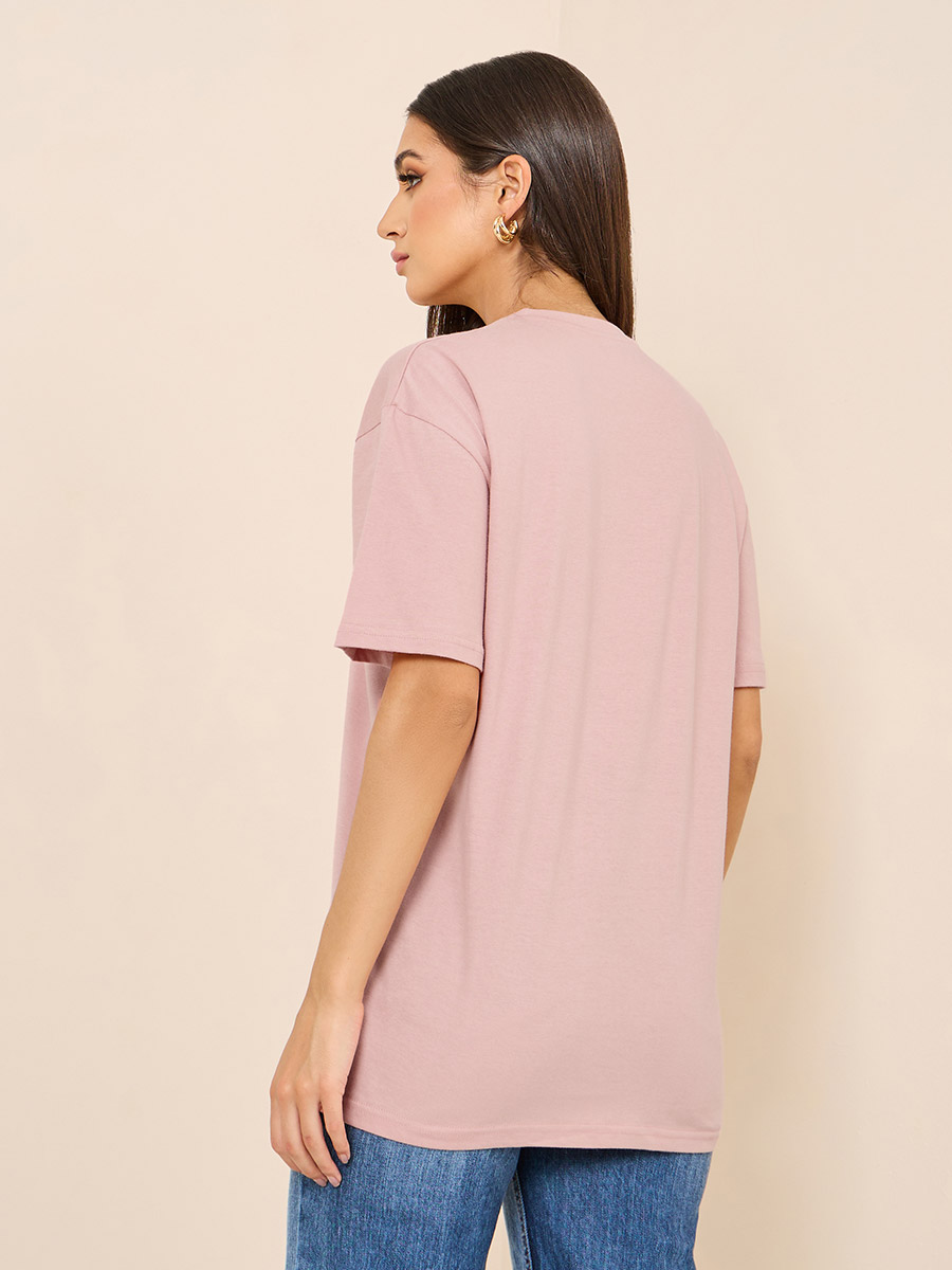 longline pink t shirt