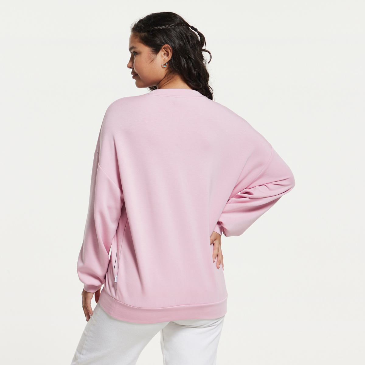 ꒰ᐢ⸝⸝•༝•⸝⸝ᐢ꒱⸒⸒ Orihime Graphic Drop Shoulder Knit Sweatshirt For Women at