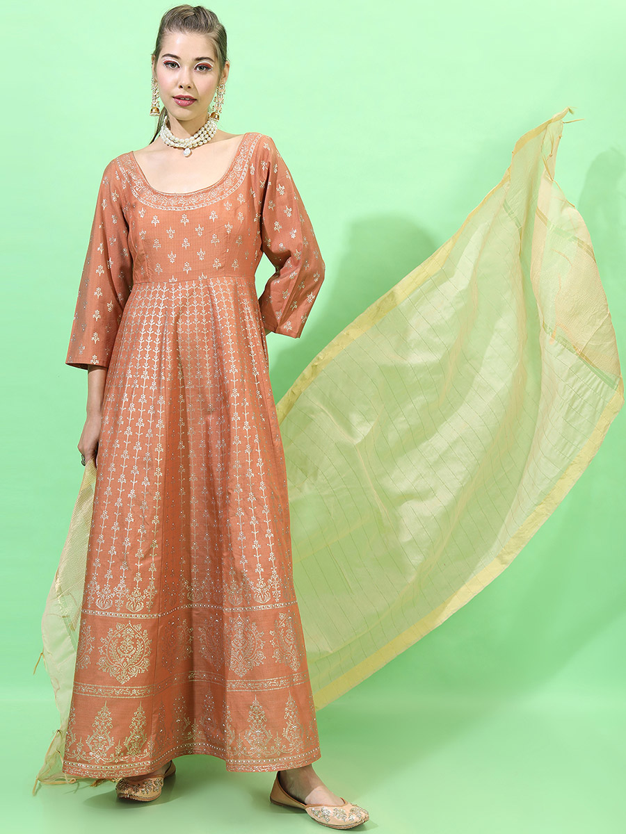 Buy Yufta Women Maroon Solid Rayon Maxi Dress Wirh Dupatta Online at Best  Prices in India - JioMart.
