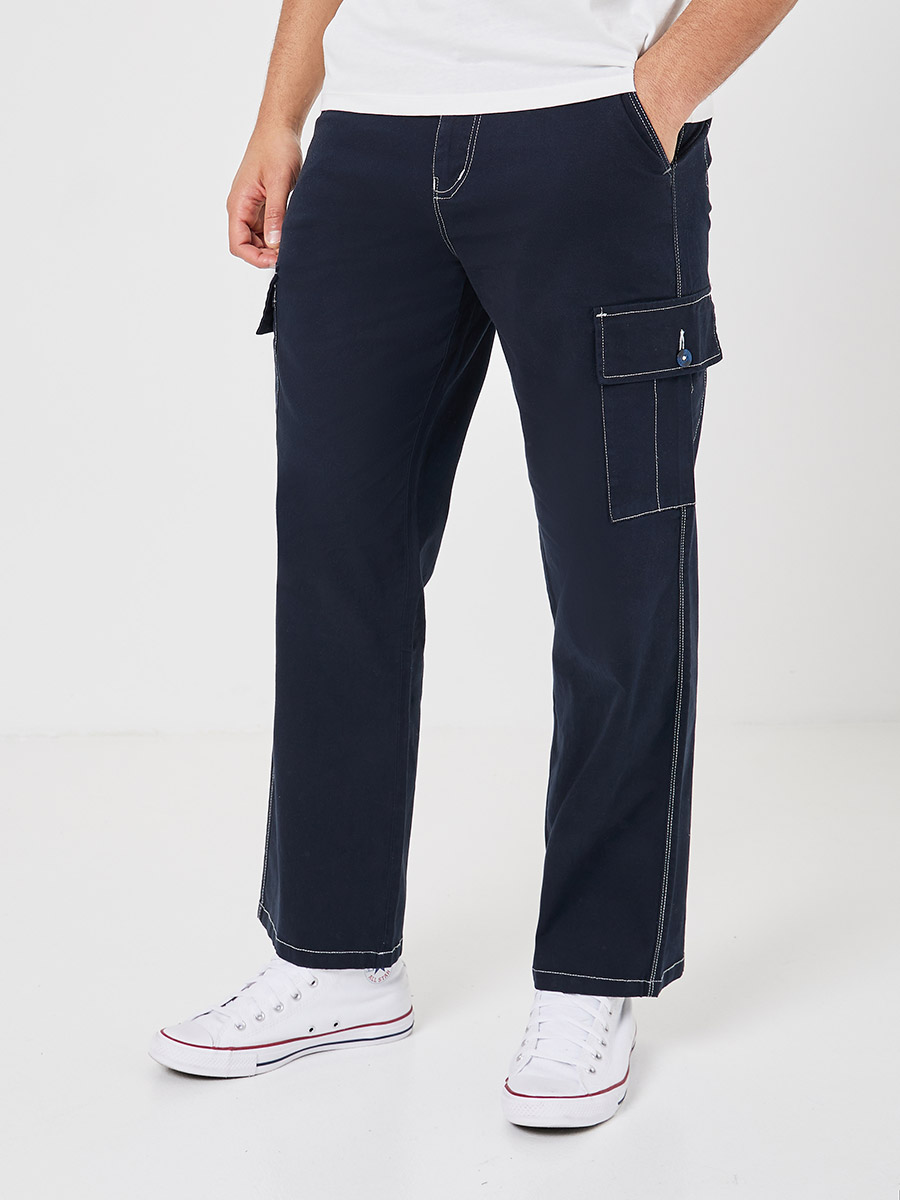 Heron Preston contrast-stitching wide-leg Trousers - Farfetch