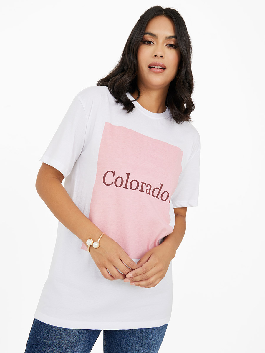 Printed T-shirt - Pink/Colorado - Ladies