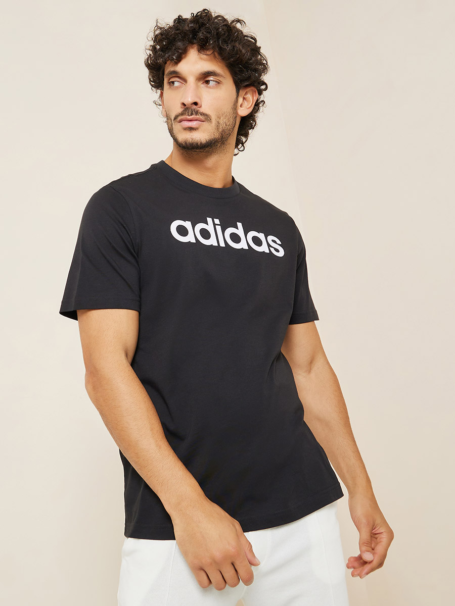 Jersey Linear Logo Single Essentials Embroidered T-Shirt