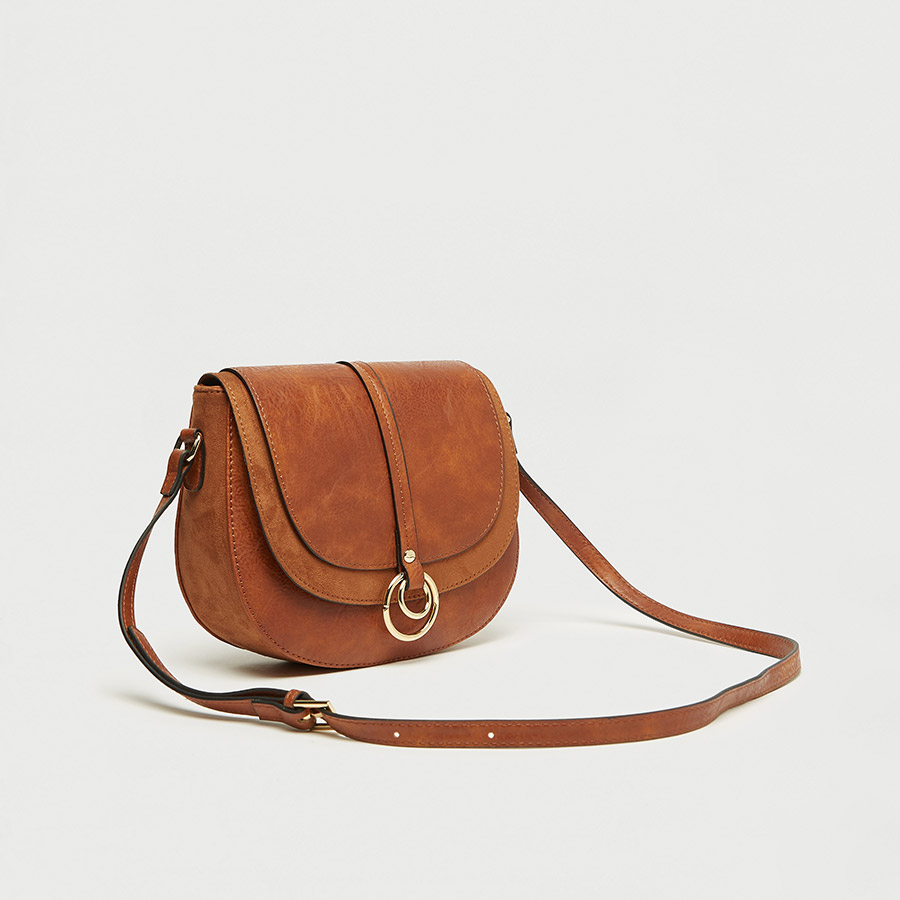 Styli Textured Crossbody Bag with Chain Strap