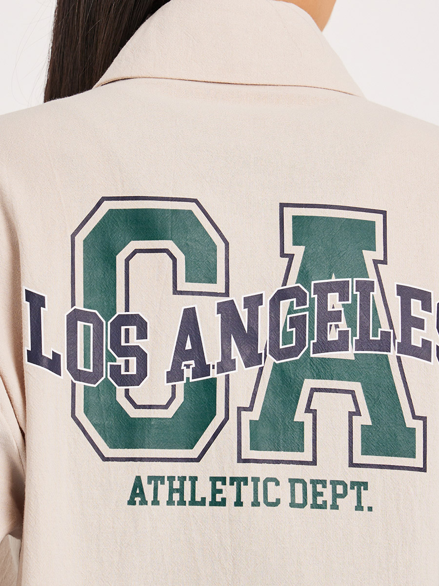 Oversized Los Angeles Applique Varsity Hoodie