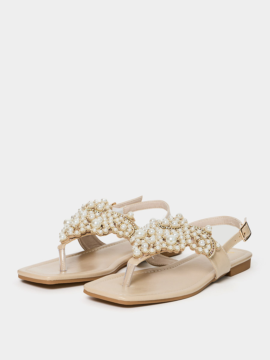 Embellished flat sandals online uk