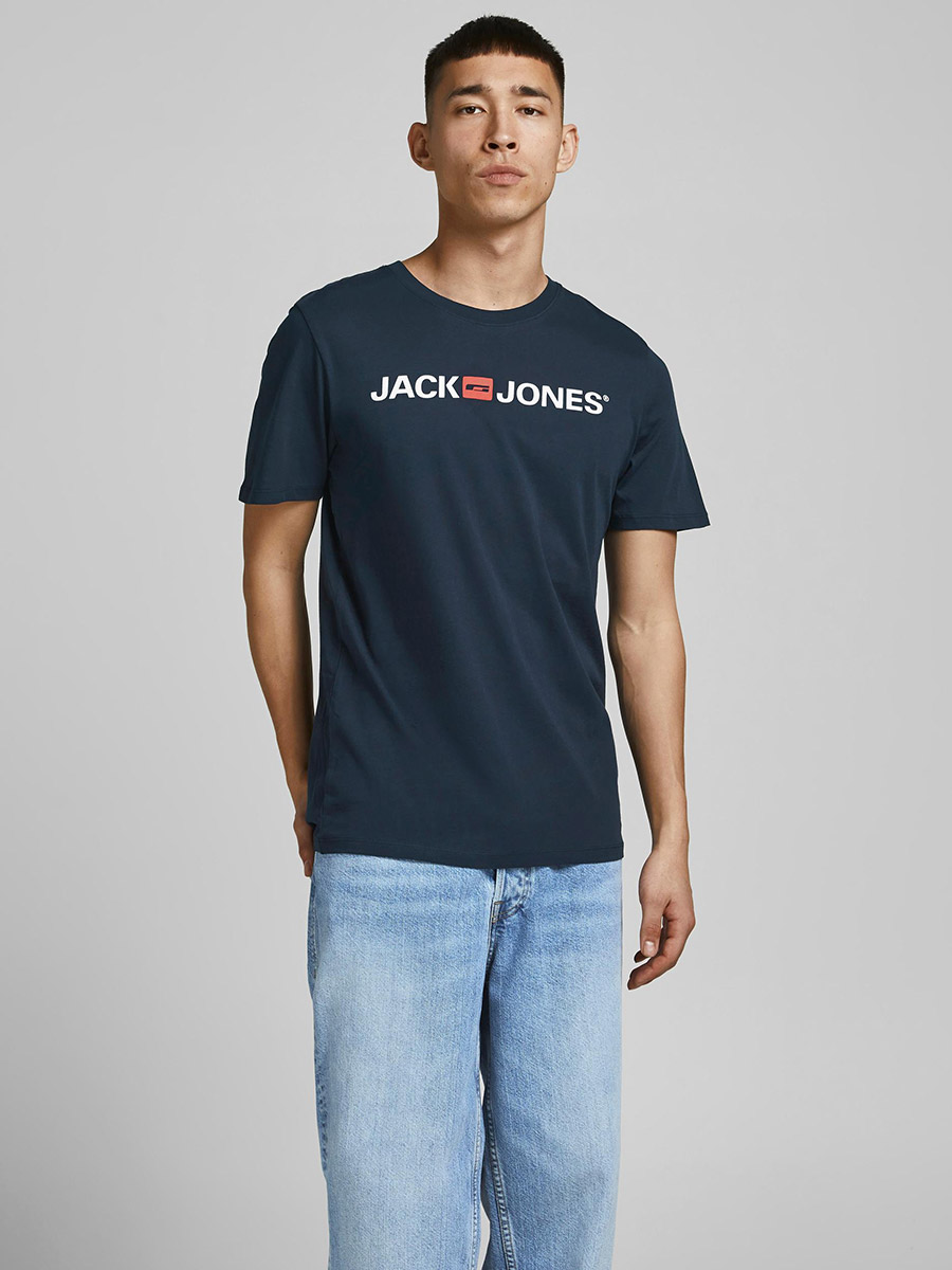 Jack & Jones White Crew Neck Logo T-Shirt