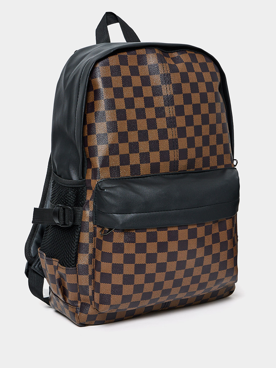 LV Backpack-Brown Checkered