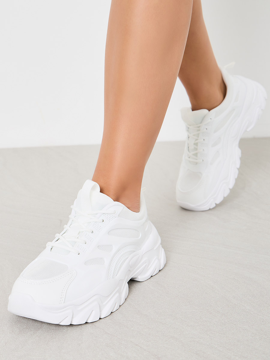 White label pattern thick sole casual shoe sneaker | Womens sneaker shoes  online 3008WS