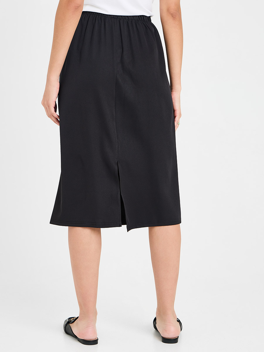 Nova Juniors Black Pencil Skirt Juniors Plus Size Ripped Skirt