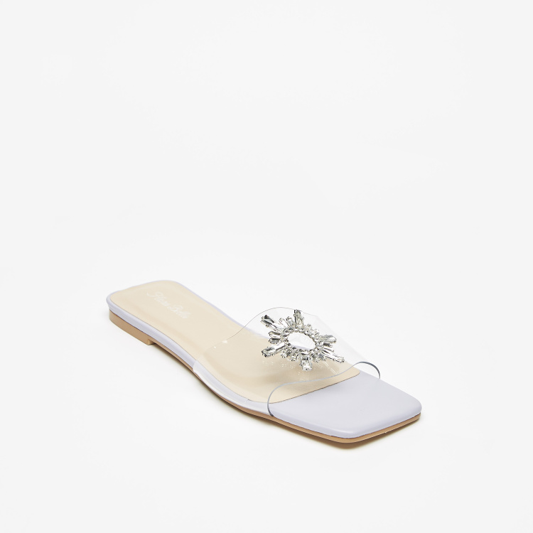 Ash Play Bis | Studded Flat Sandals in Aqua Blue | UK Site