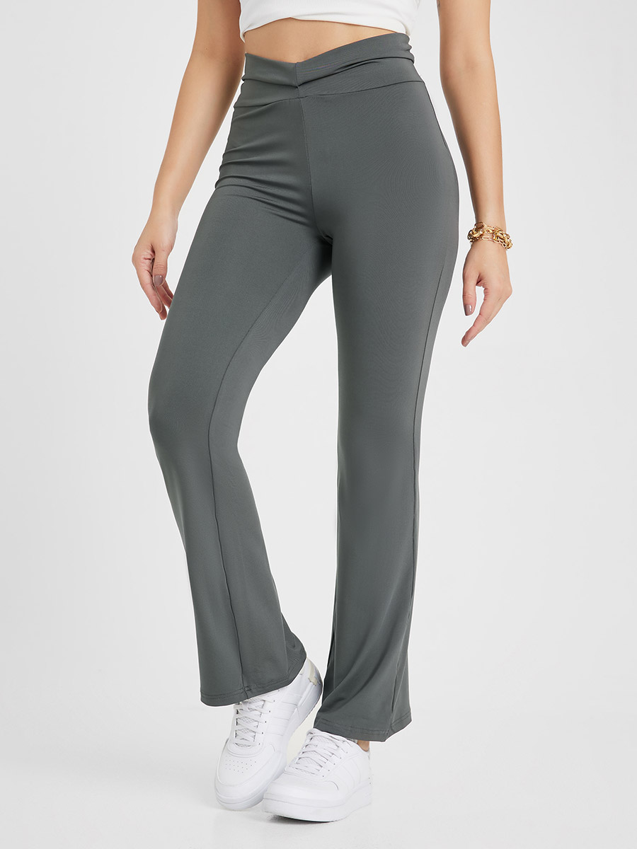 Fit and Flare Leggings with Side Slit
