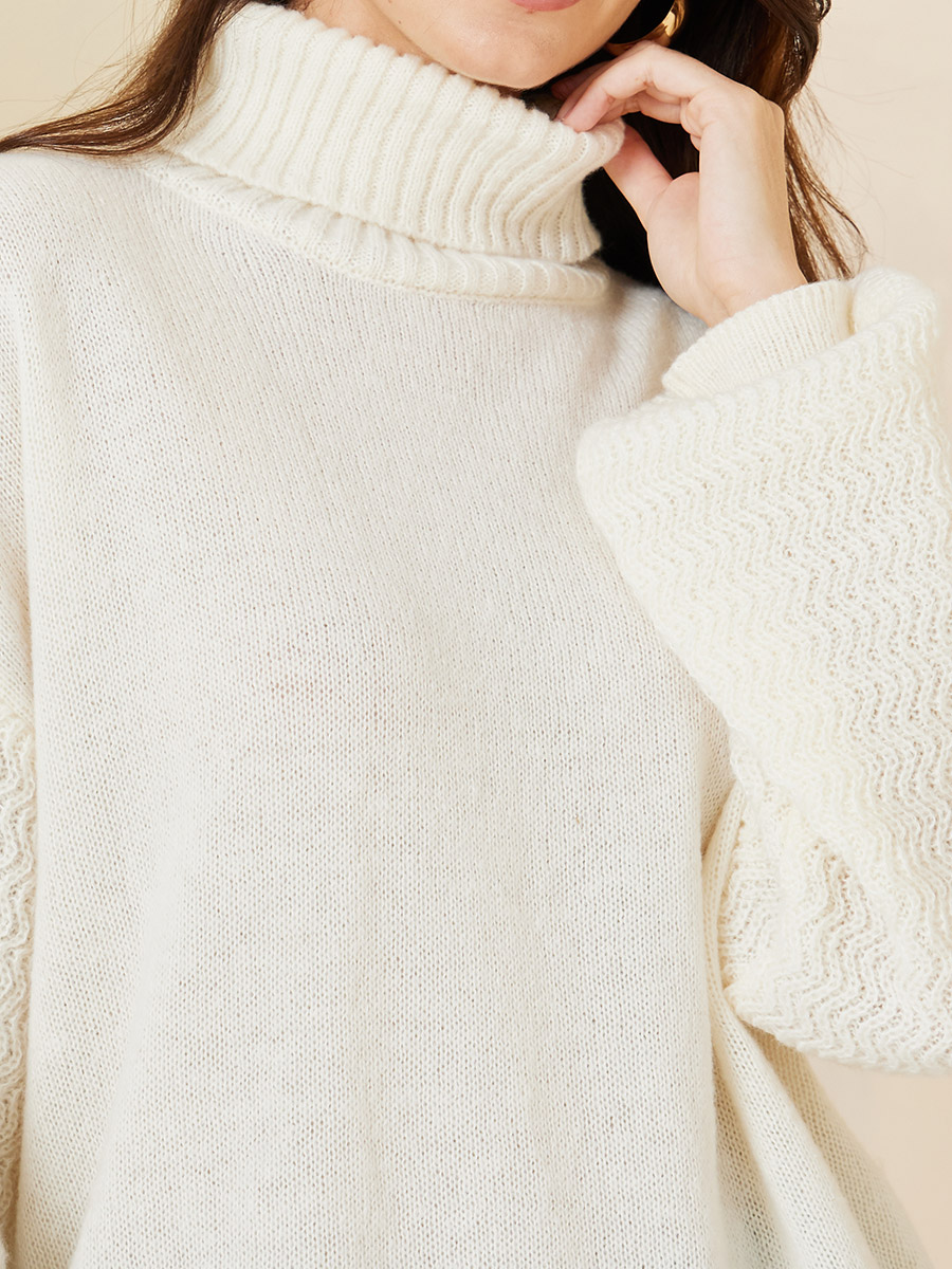 Perfectly You Cream White Mock Neck Sweater – Shop the Mint