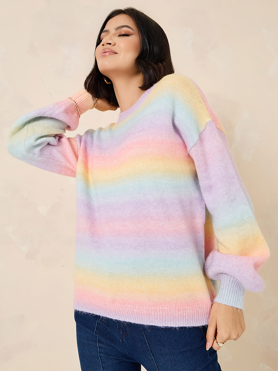 Sweater Clearance Pastel Rainbow Striped Sweater Rainbow Sweater