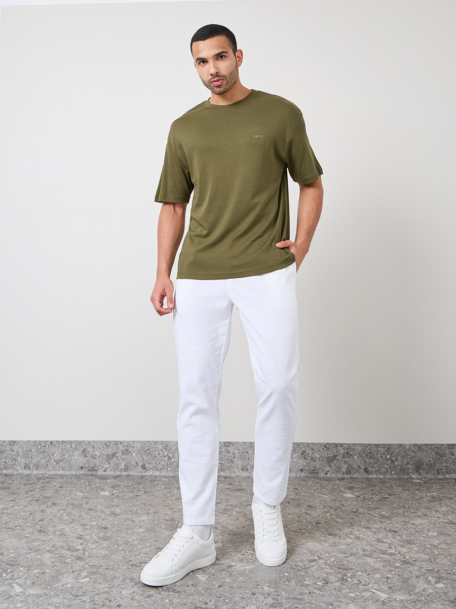 Luxe Supima Cotton Crew Neck Oversized T-Shirt