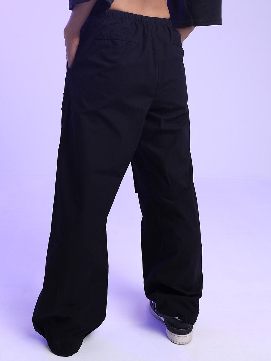 【SATIIIZ】Nerol Parachute cargo pants Y28 Parachute Pants Black – BLACKTAILOR