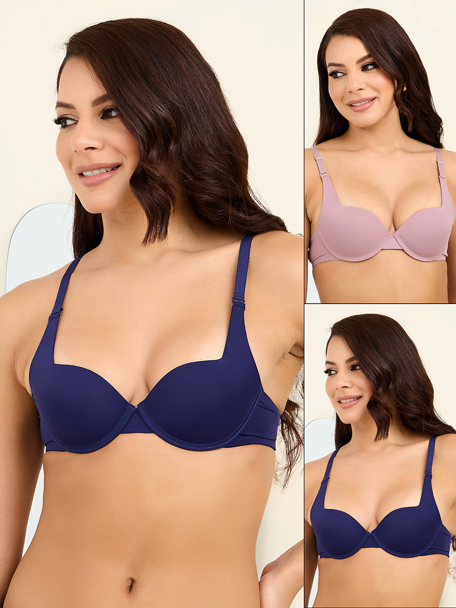 Pack of 2 - Padded Wired Push Up Bra