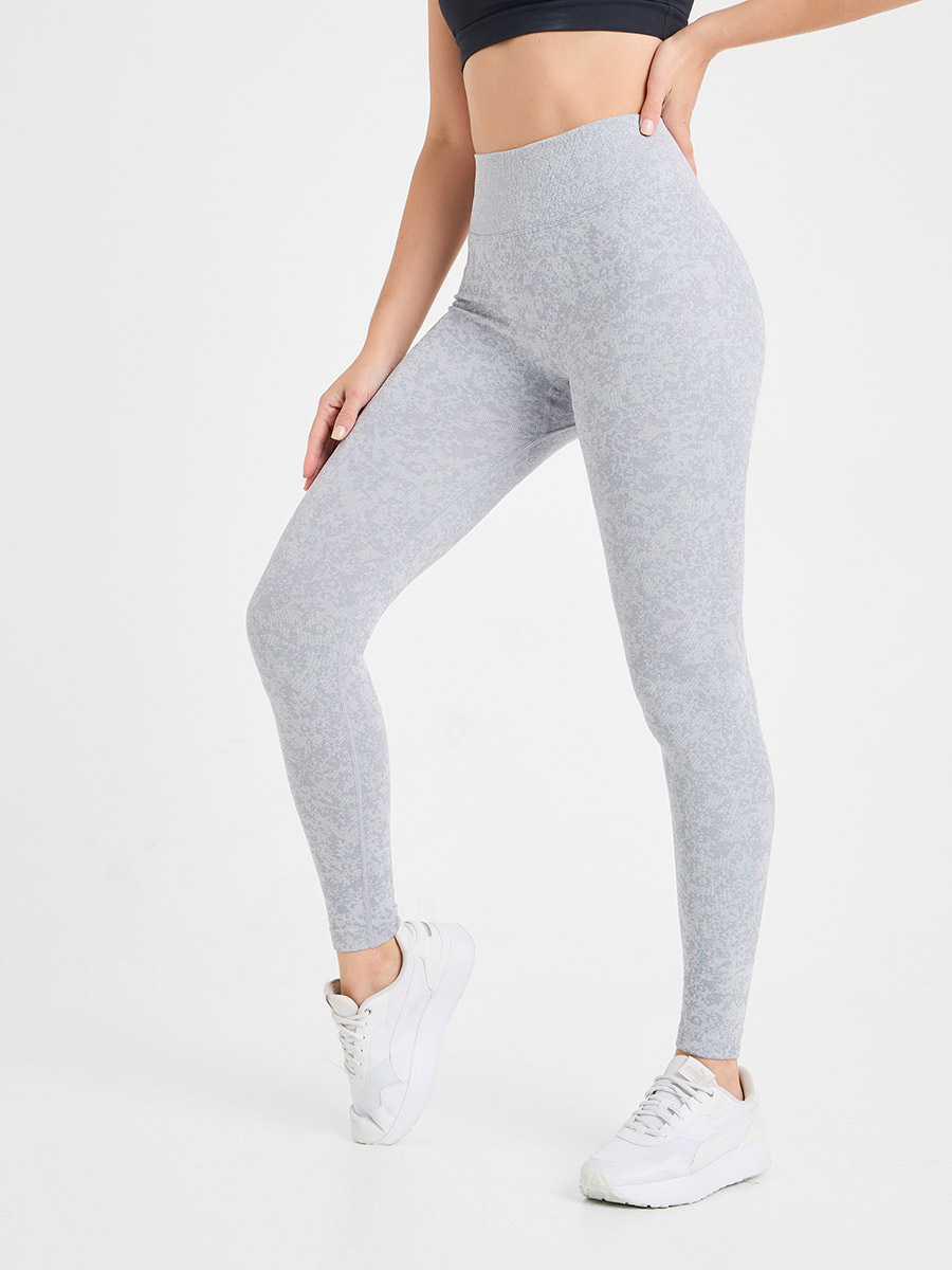 Seamless Broad Waist Melange Leggings For Women at UAE Styli