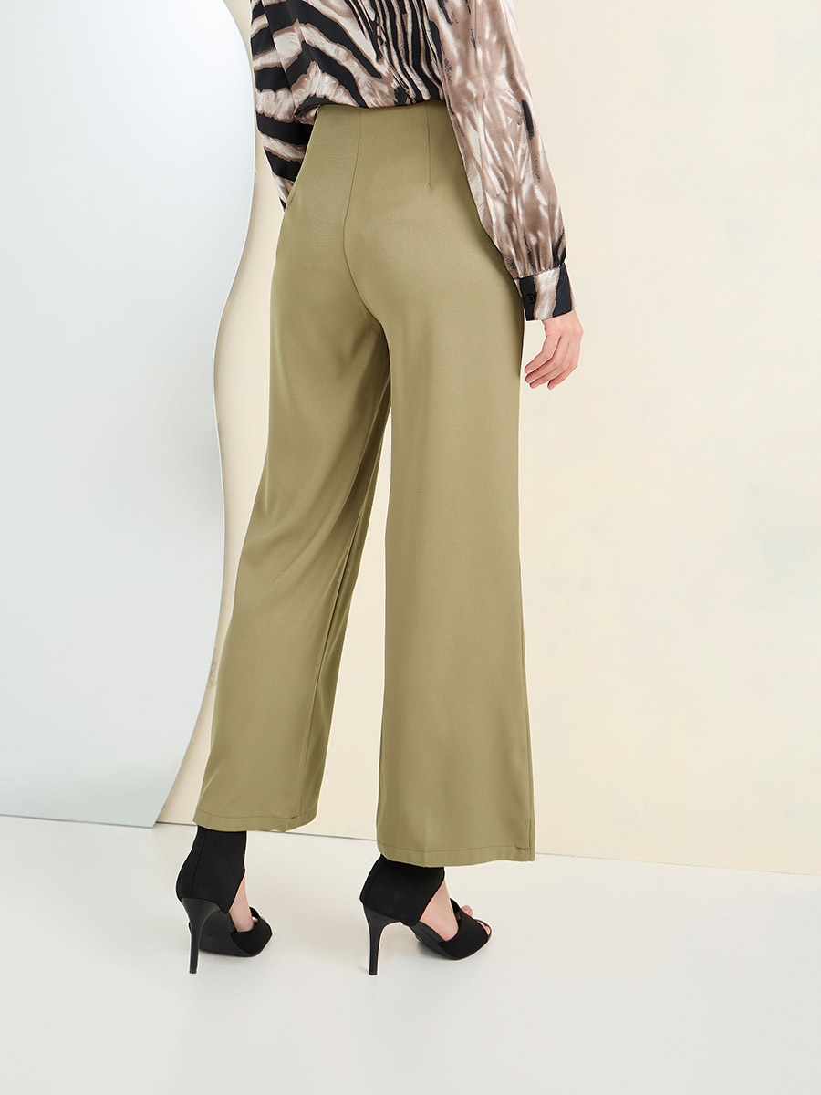Solid Ankle Length Pant 