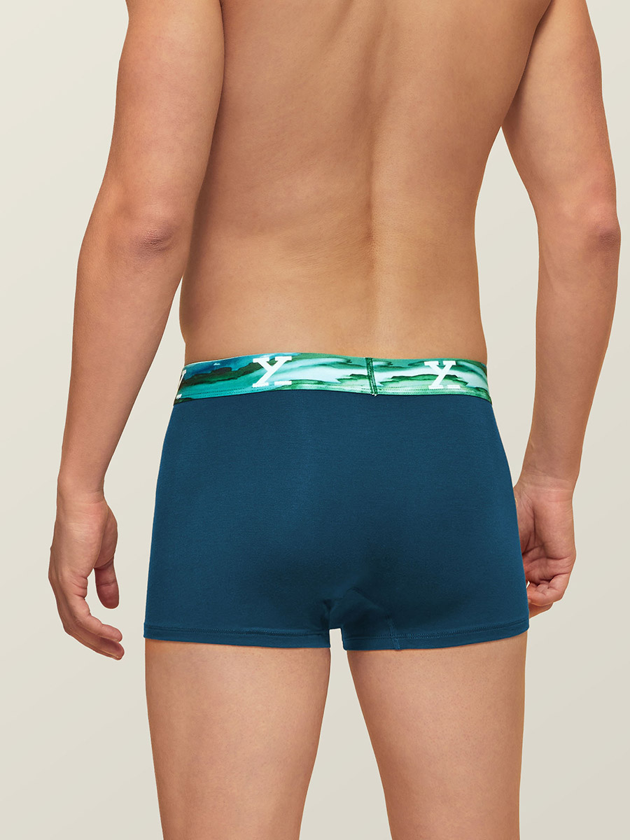 Modal Stretch Printed Trunks with Branded Elastic