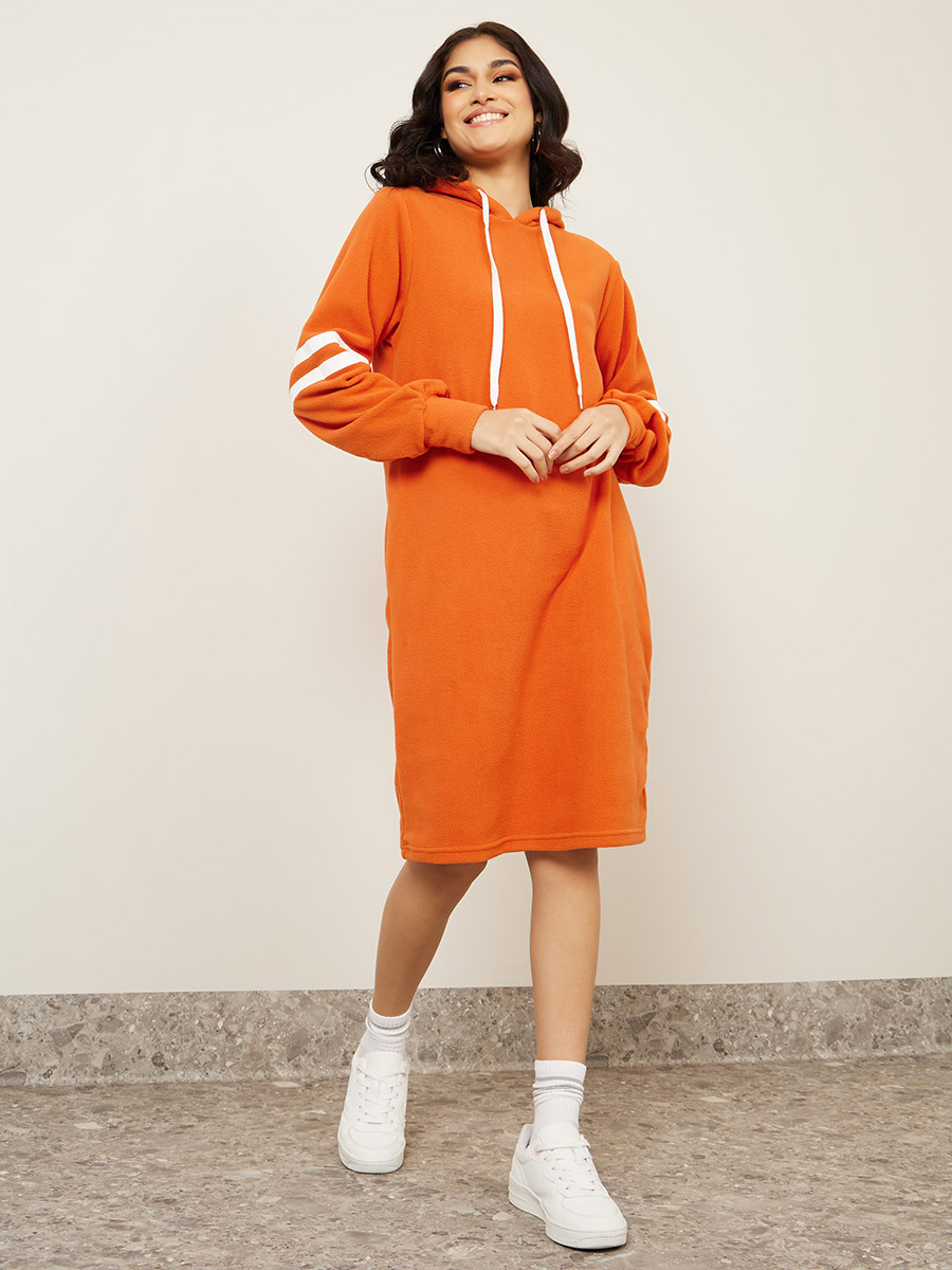 knee length sweatshirt dress Snoga Athletics - Zip Neck Sweatshirt Dress