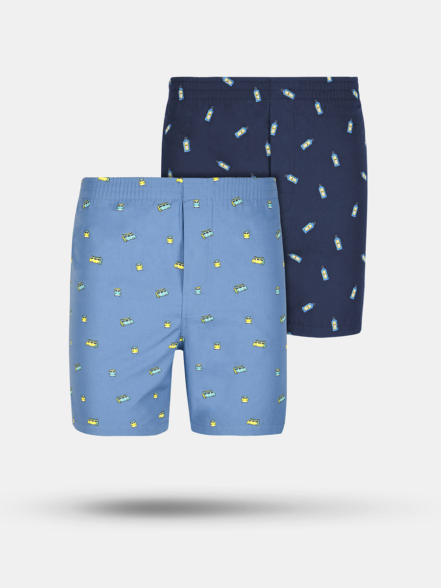Pack of 2 - Printed Cotton Boxer