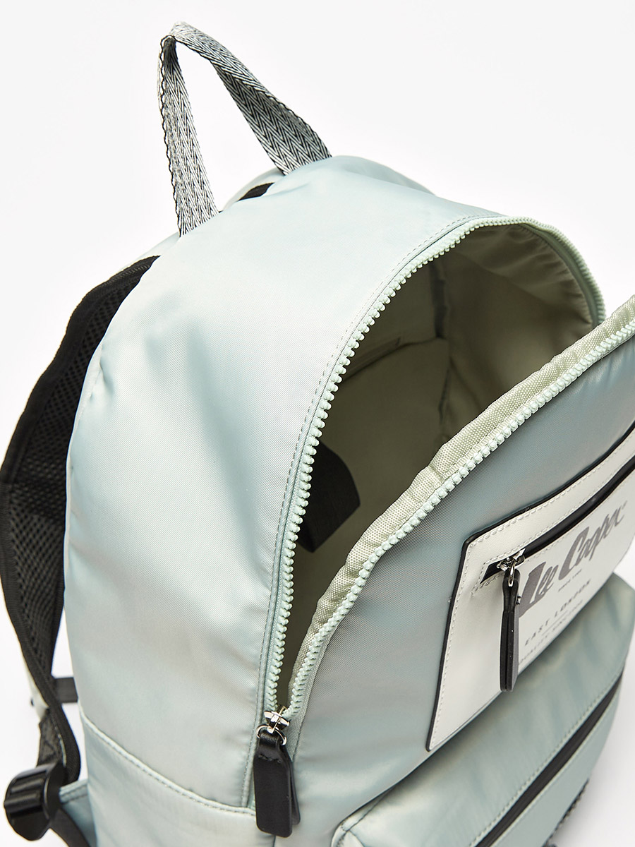 Buy Logo Print Backpack with Adjustable Straps Green For