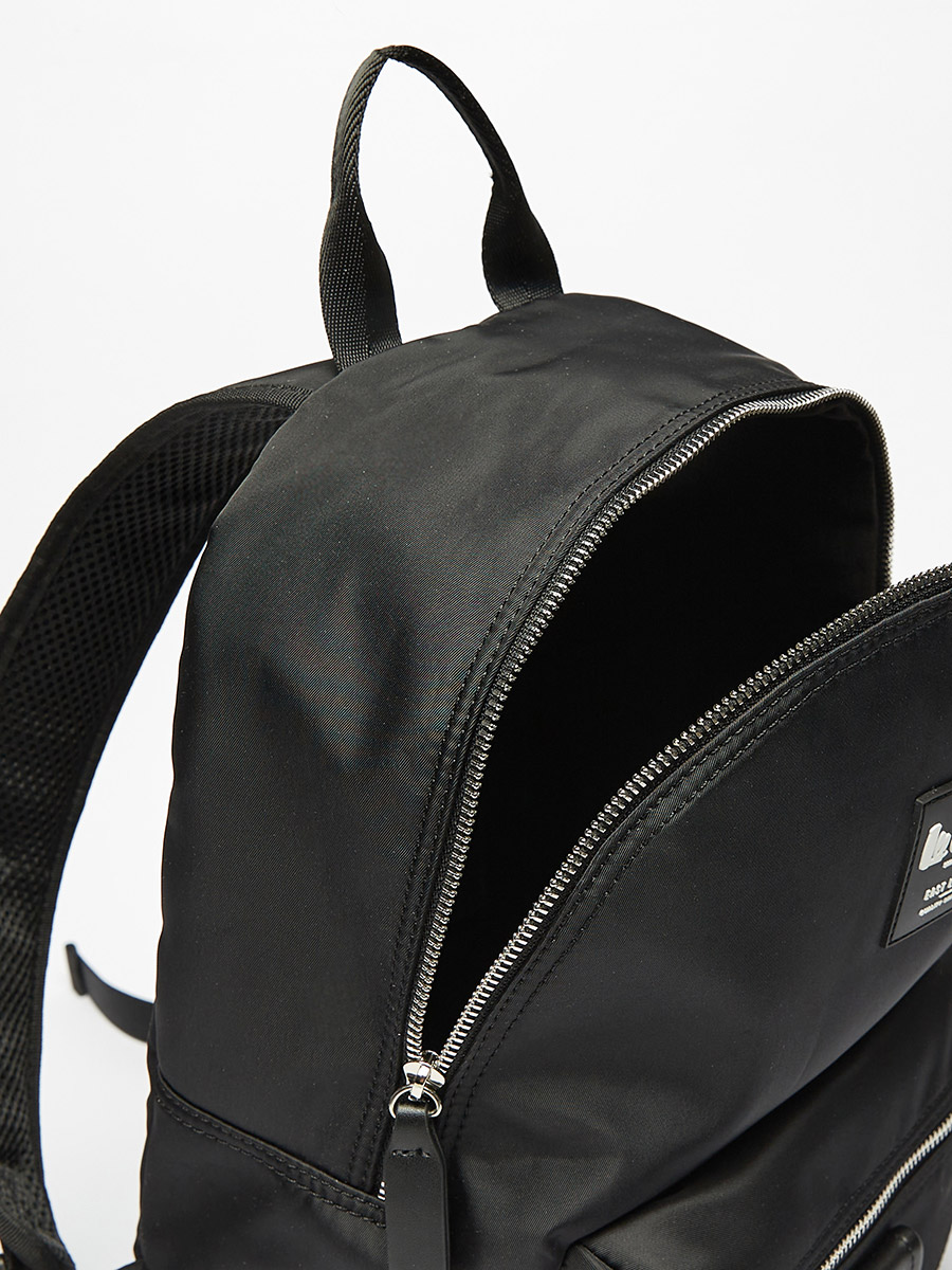 Solid Backpack with Zipper Detail and Adjustable Straps