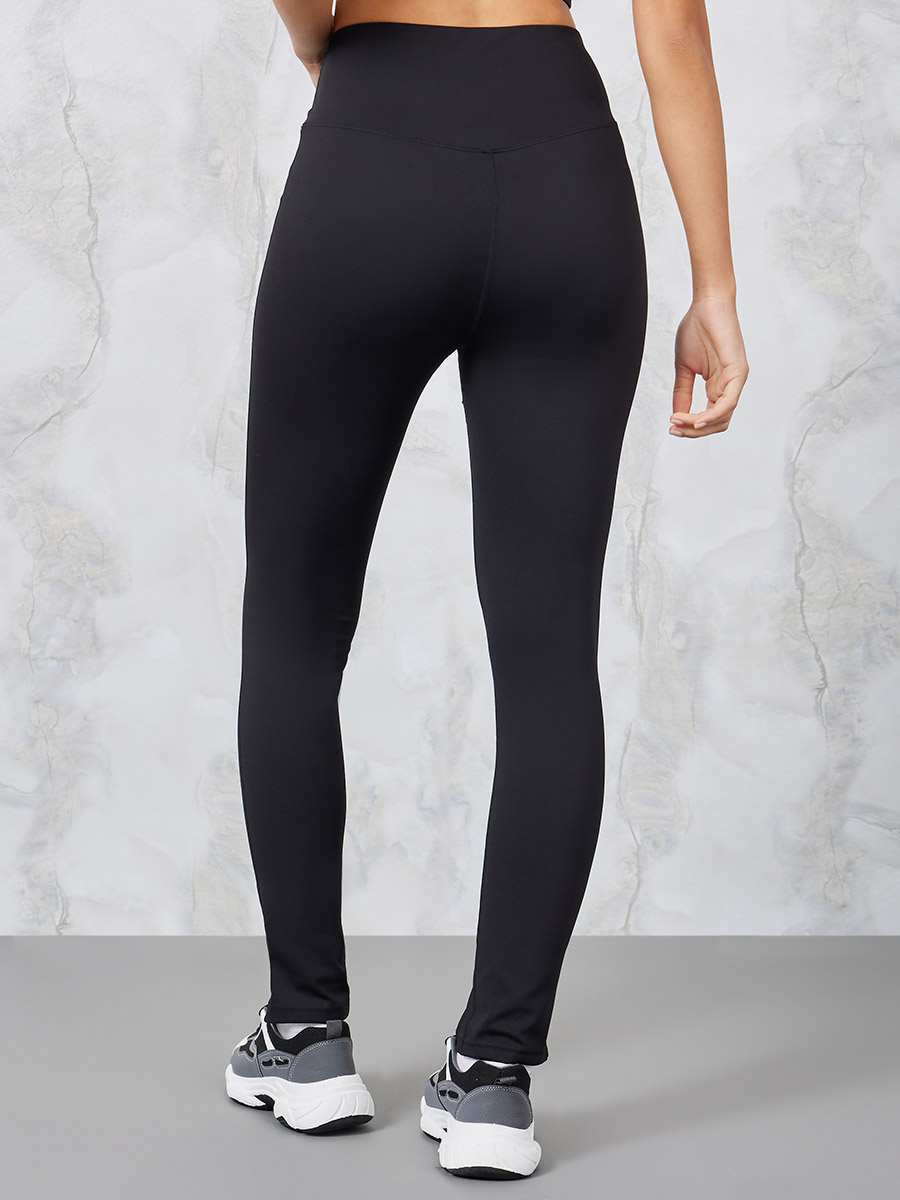 Wide Waistband Flared Leggings with Pockets