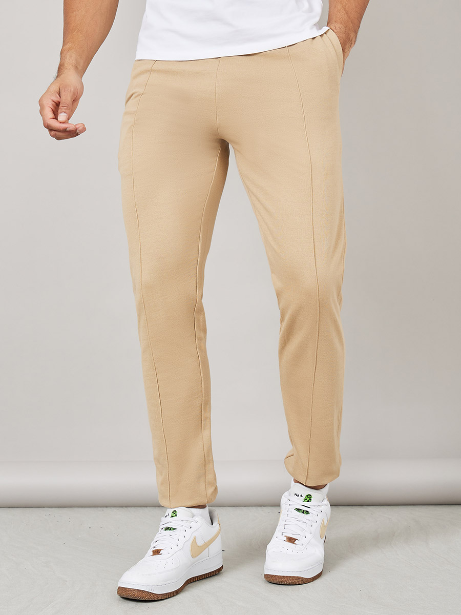 Eco Earth Front Pintuck Detail Slim Fit Terry Drawstring Joggers