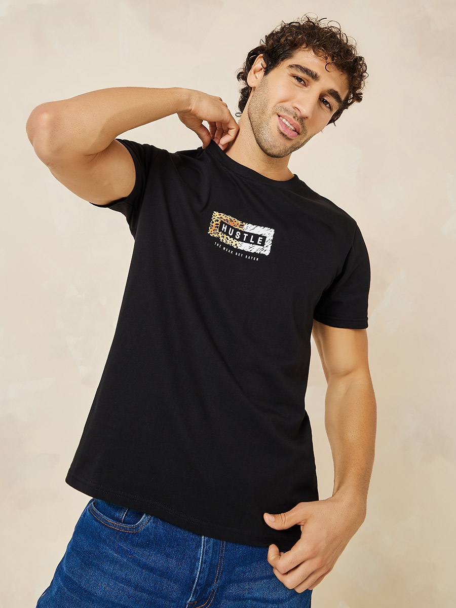 Front Graphic Compact Cotton Jersey Regular T-Shirt