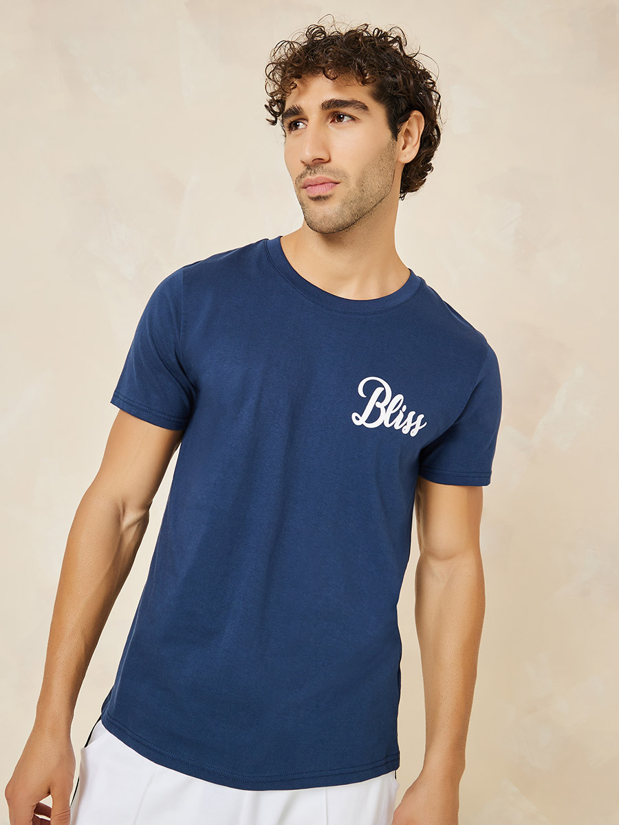 Bliss Slogan Compact Cotton Jersey Regular T-Shirt