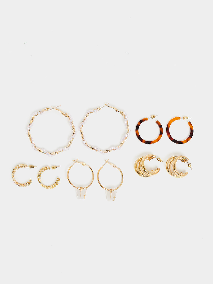 Set of 6 - Spiral Hoop Earrings | Styli