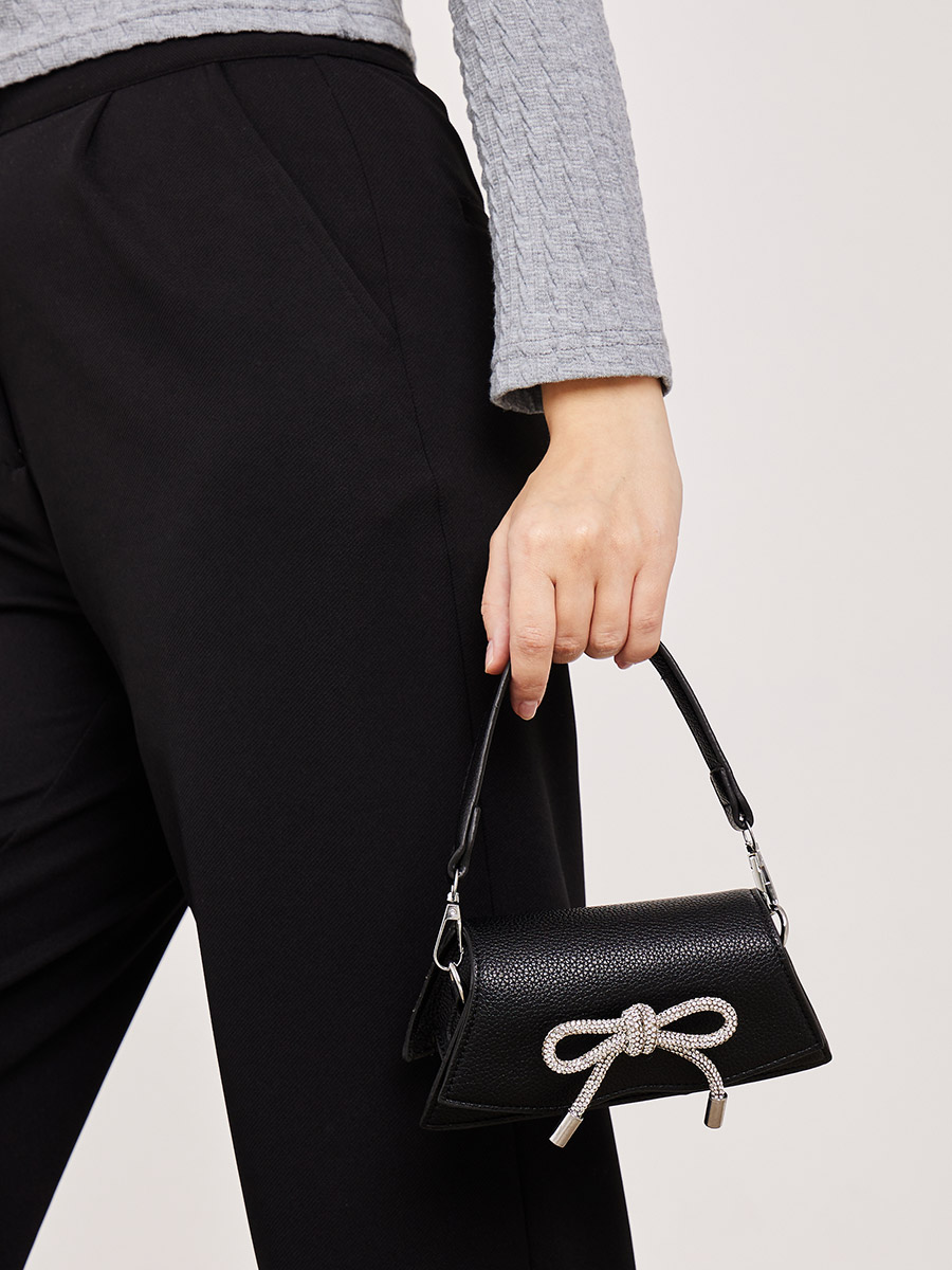 ★NOFFICIALNOFFICE★RIBBON BUCKLE SHOULDER BAG BLACK★人気 Buckle-Strap Shoulder Bag | Five Below