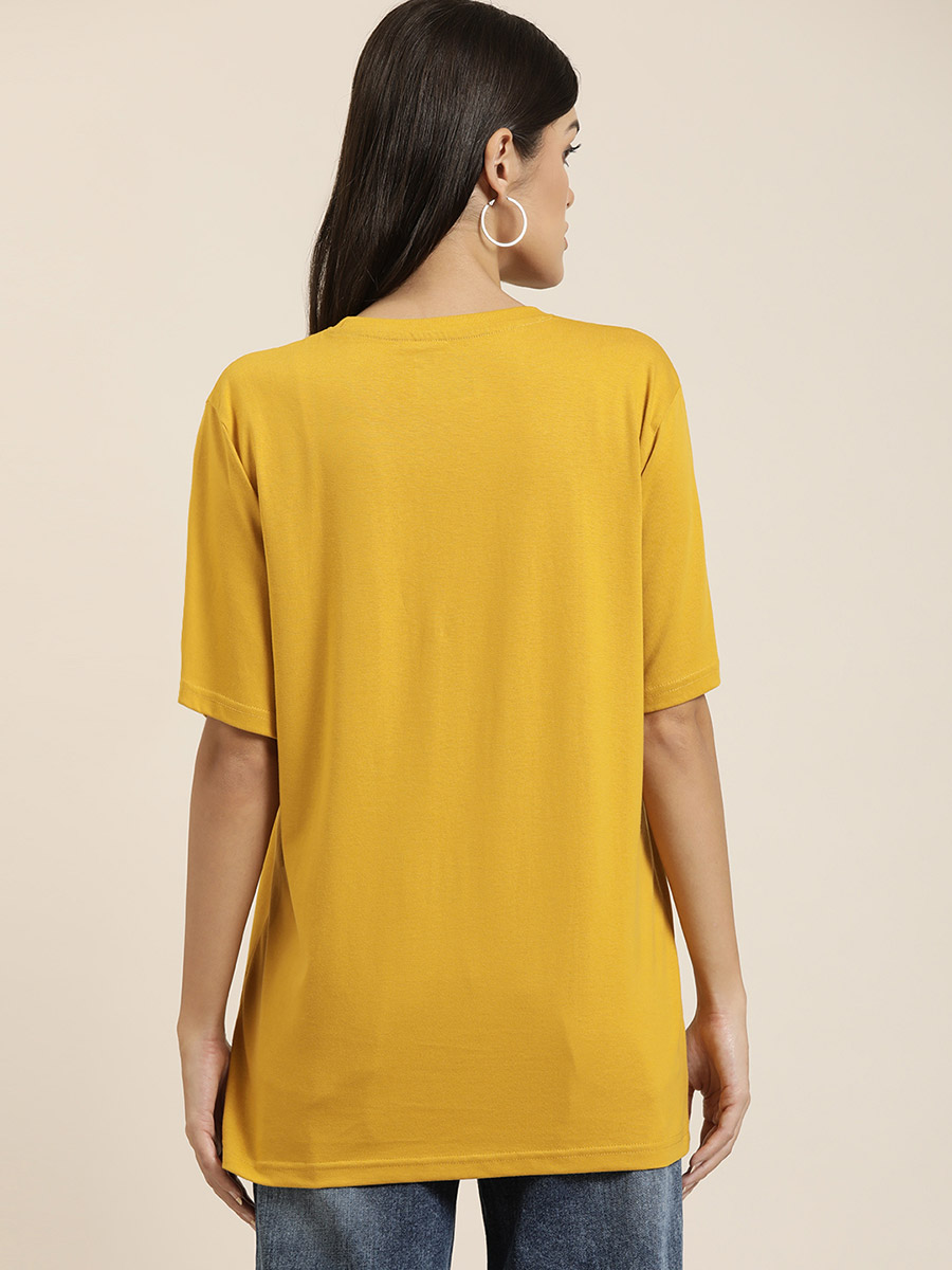 yellow longline t shirt